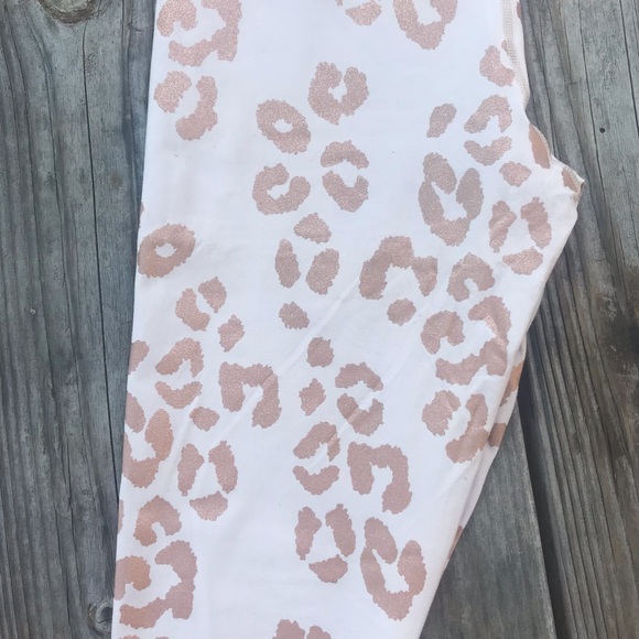 Rose gold leopard spiritual gangster leggings. - Picture 7 of 14